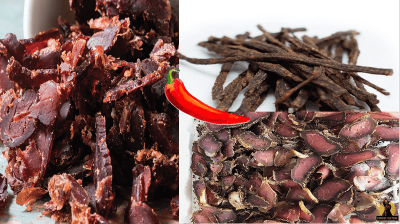 100g Variety Pack: SPICY – 3 x 100g Packs - Spicy Lean Biltong, Spicy Fatty Biltong, and Spicy Snapsticks