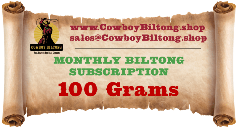 Monthly Biltong Subscription - 100g Delivered to Your Door Every Month