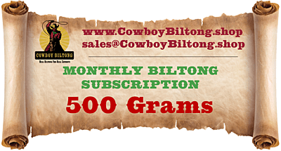Monthly Biltong Subscription - 500g Delivered to Your Door Every Month