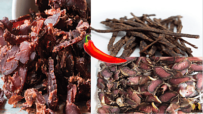 33g Variety Pack: SPICY – 3 x 33g Packs - Spicy Lean Biltong, Spicy Fatty Biltong, and Spicy Snapsticks